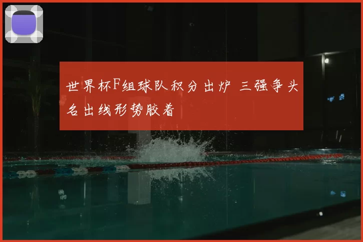 世界杯F组球队积分出炉 三强争头名出线形势胶着